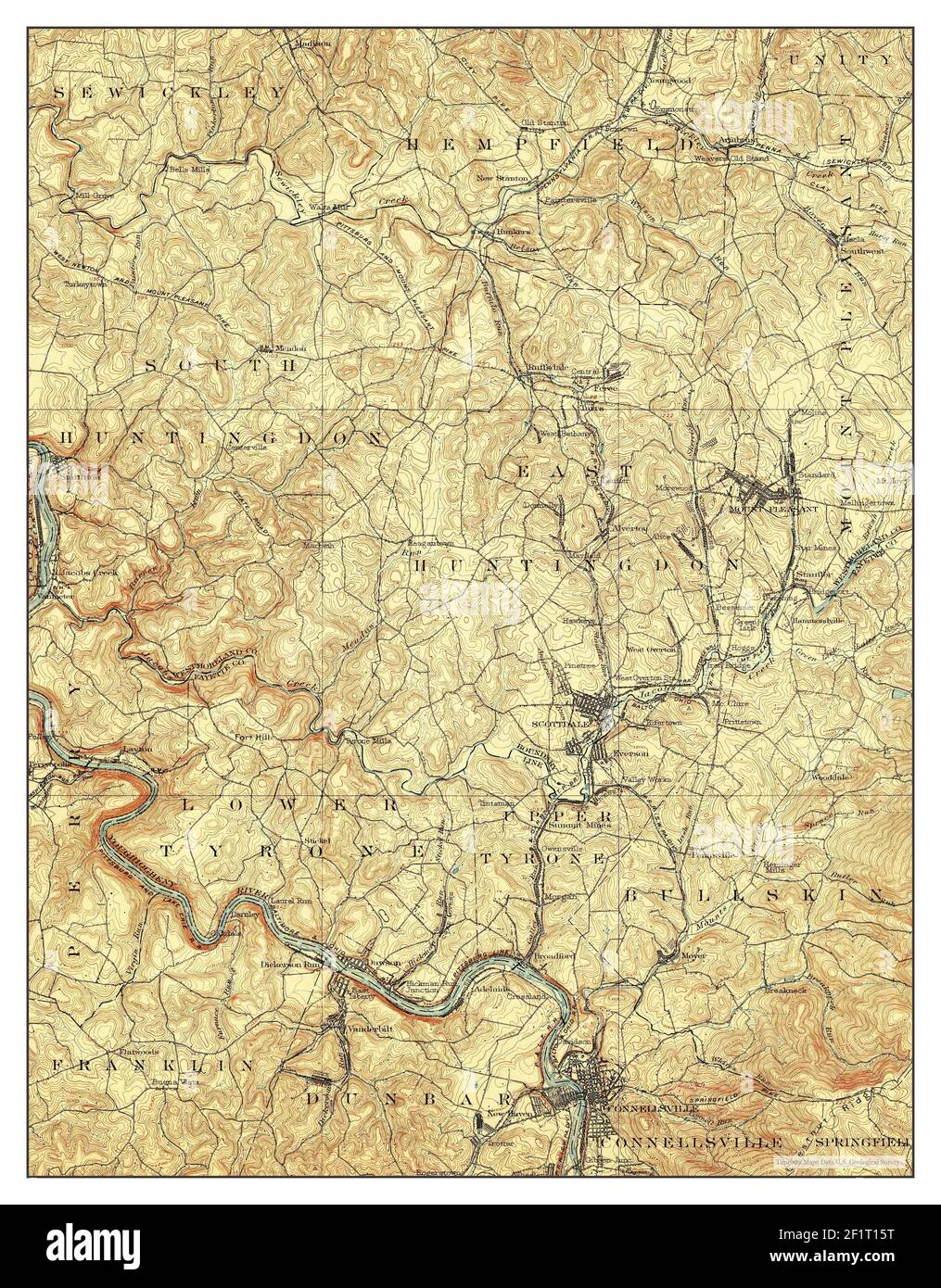 Connellsville, Pennsylvania, map 1902, 162500, United States of