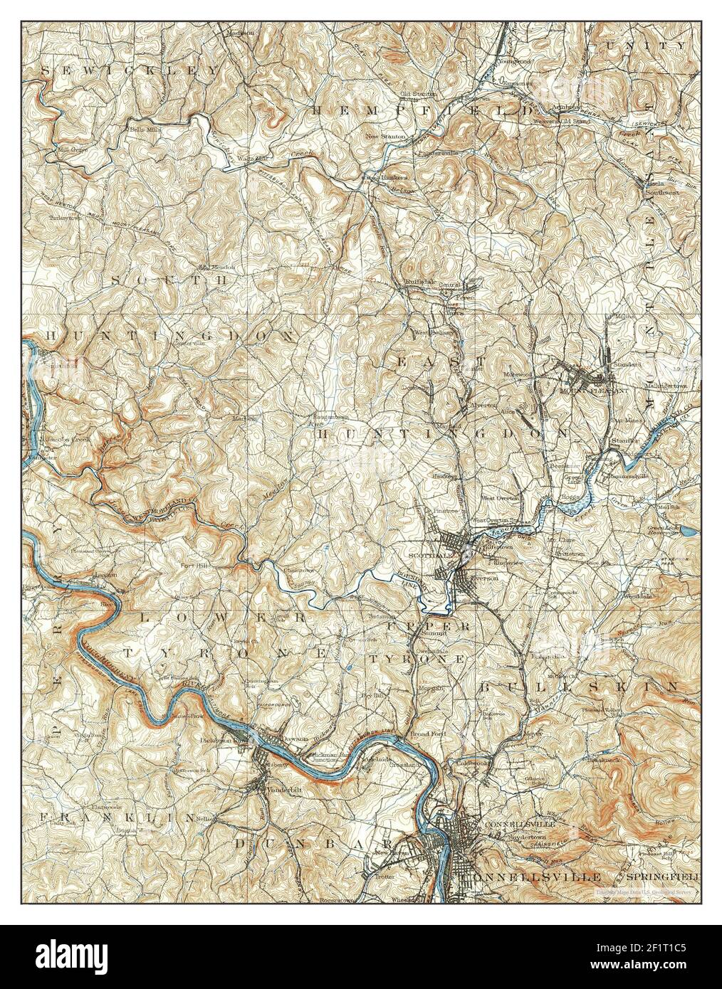 Connellsville map Cut Out Stock Images & Pictures Alamy
