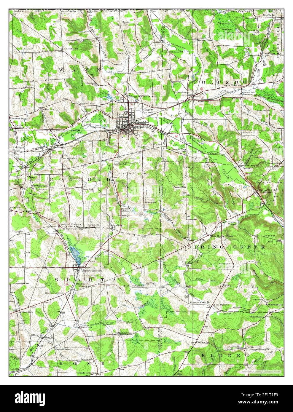 Corry, Pennsylvania, map 1929, 1:62500, United States of America by 