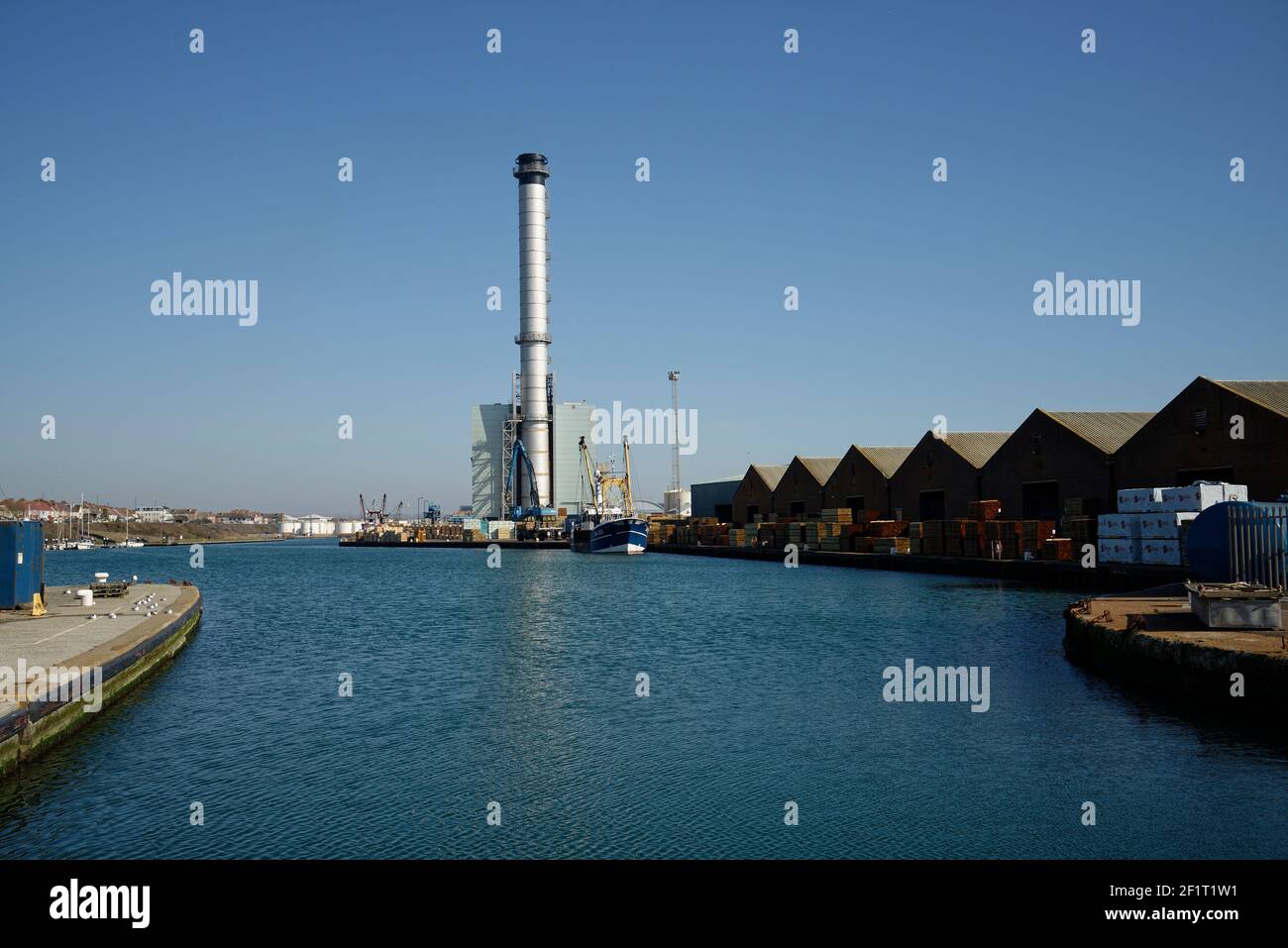 Shoreham gasfired power station at Southwick, Portslade docks near