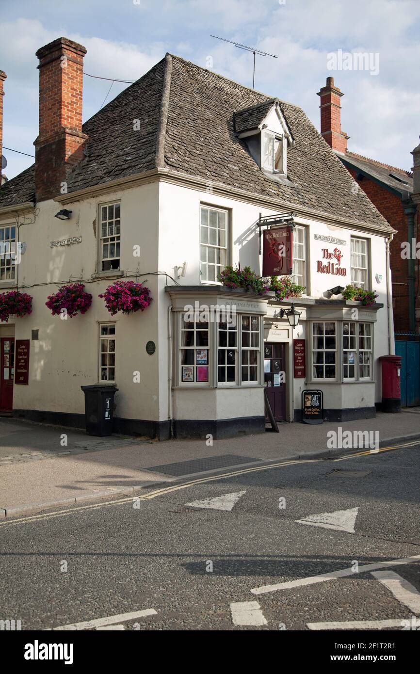 The Red Lion Public House, Faringdon, Oxfordshire, England. Mentioned in the book Tom Brown's School Days Stock Photo