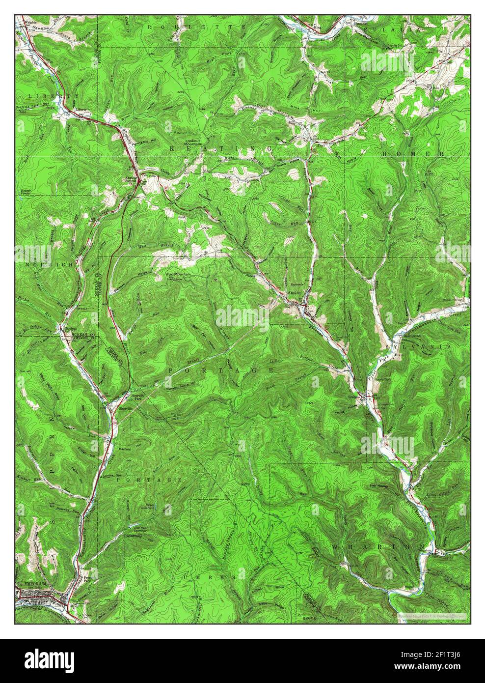 Emporium, Pennsylvania, map 1948, 162500, United States of America by