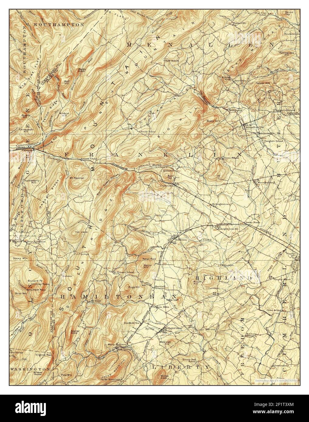 Fairfield, Pennsylvania, map 1909, 162500, United States of America by