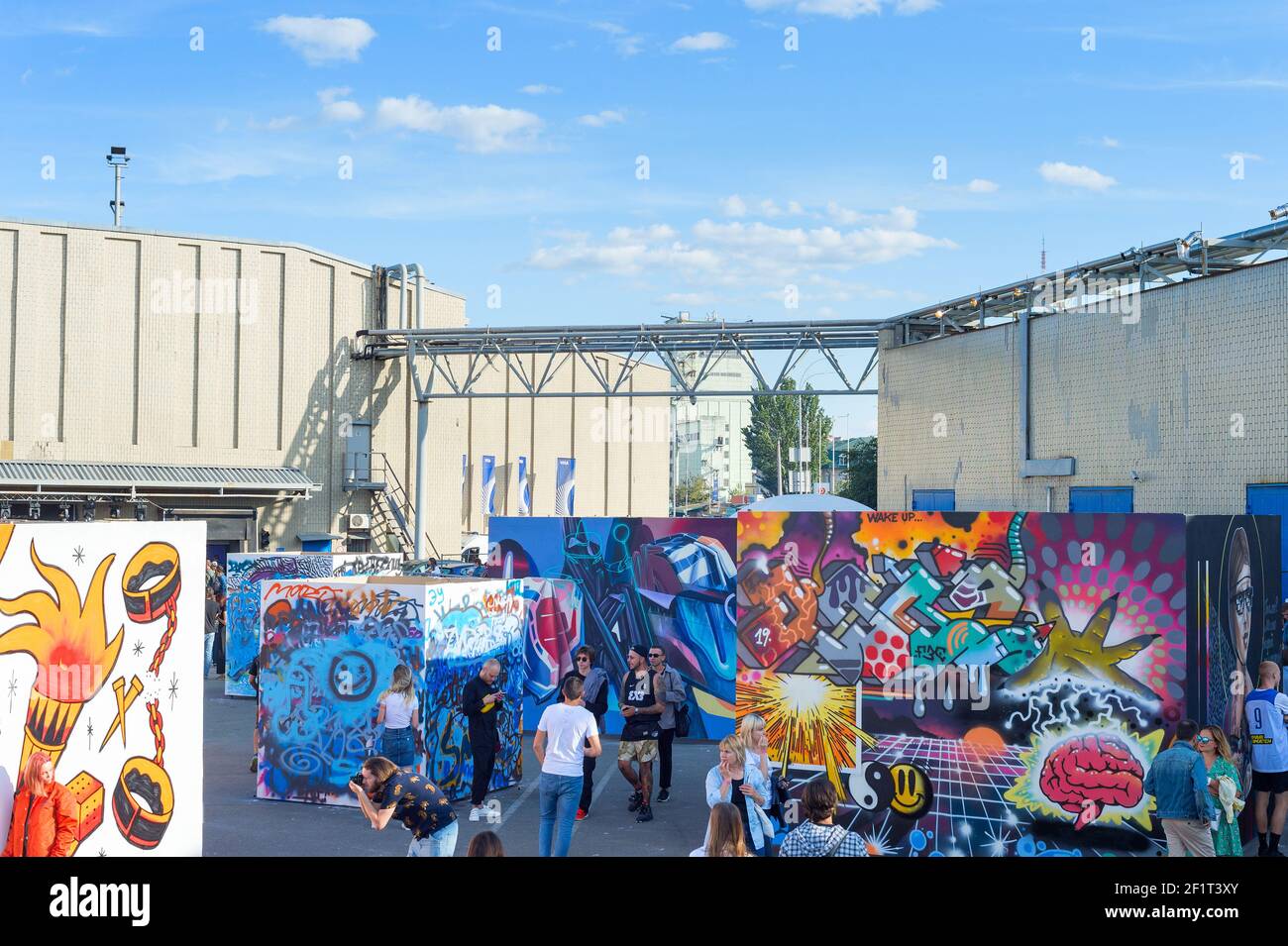 People street contemporary art festival Stock Photo Alamy