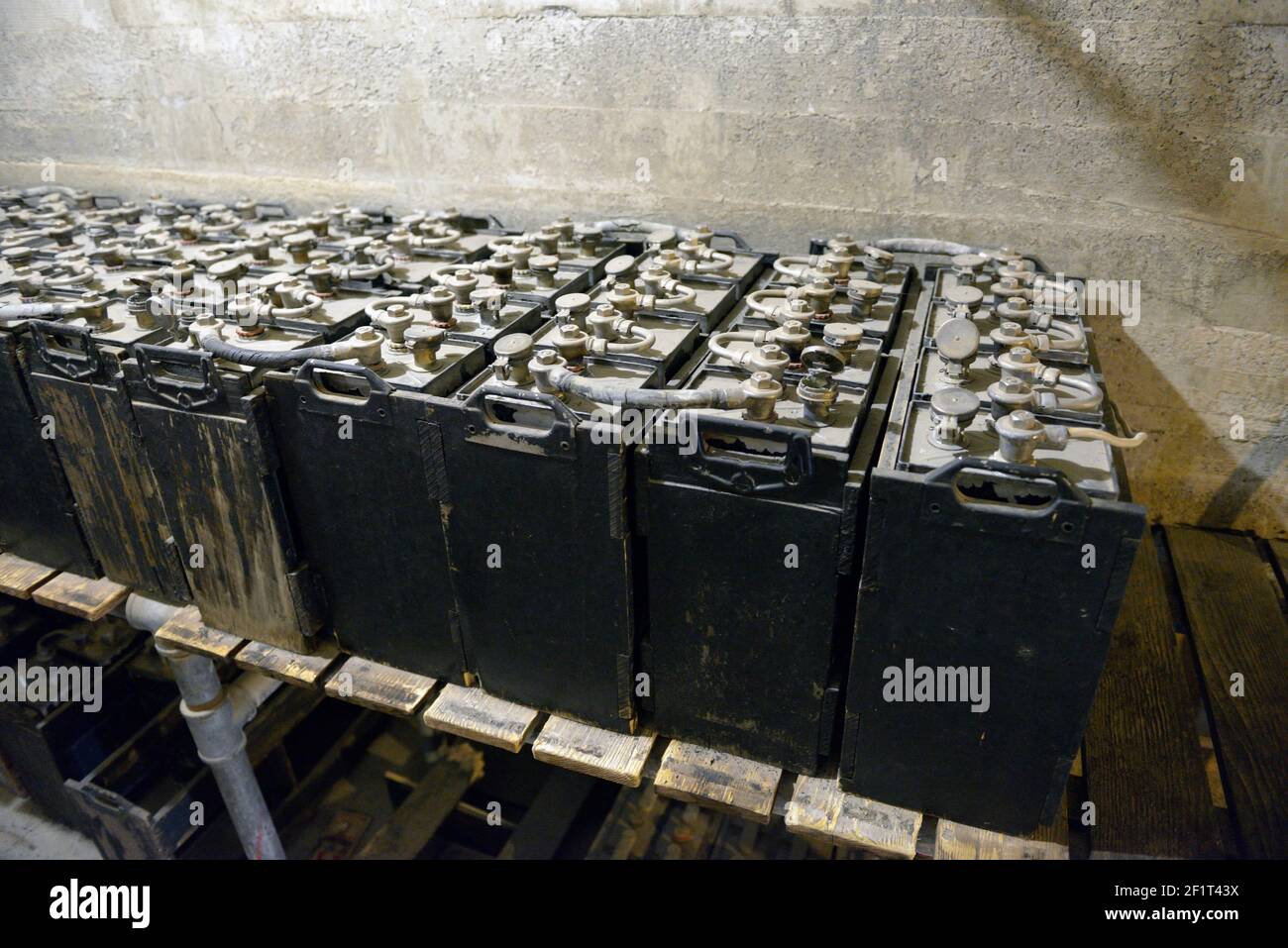 Edison storage batteries in Scotty's Castle tunnels, Death Valley