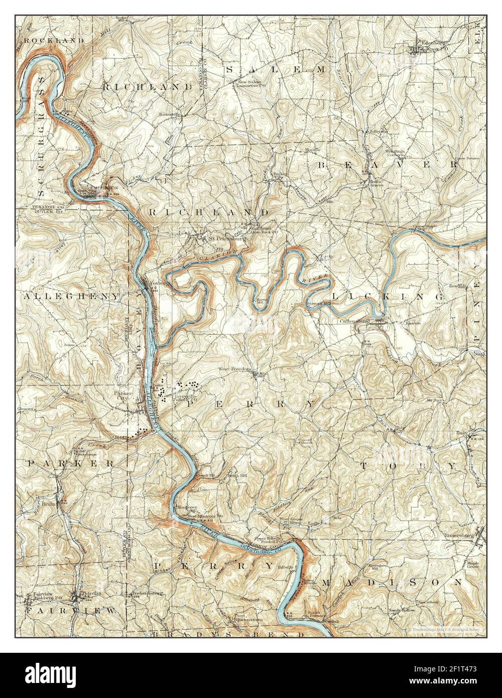 Foxburg, Pennsylvania, map 1907, 162500, United States of America by