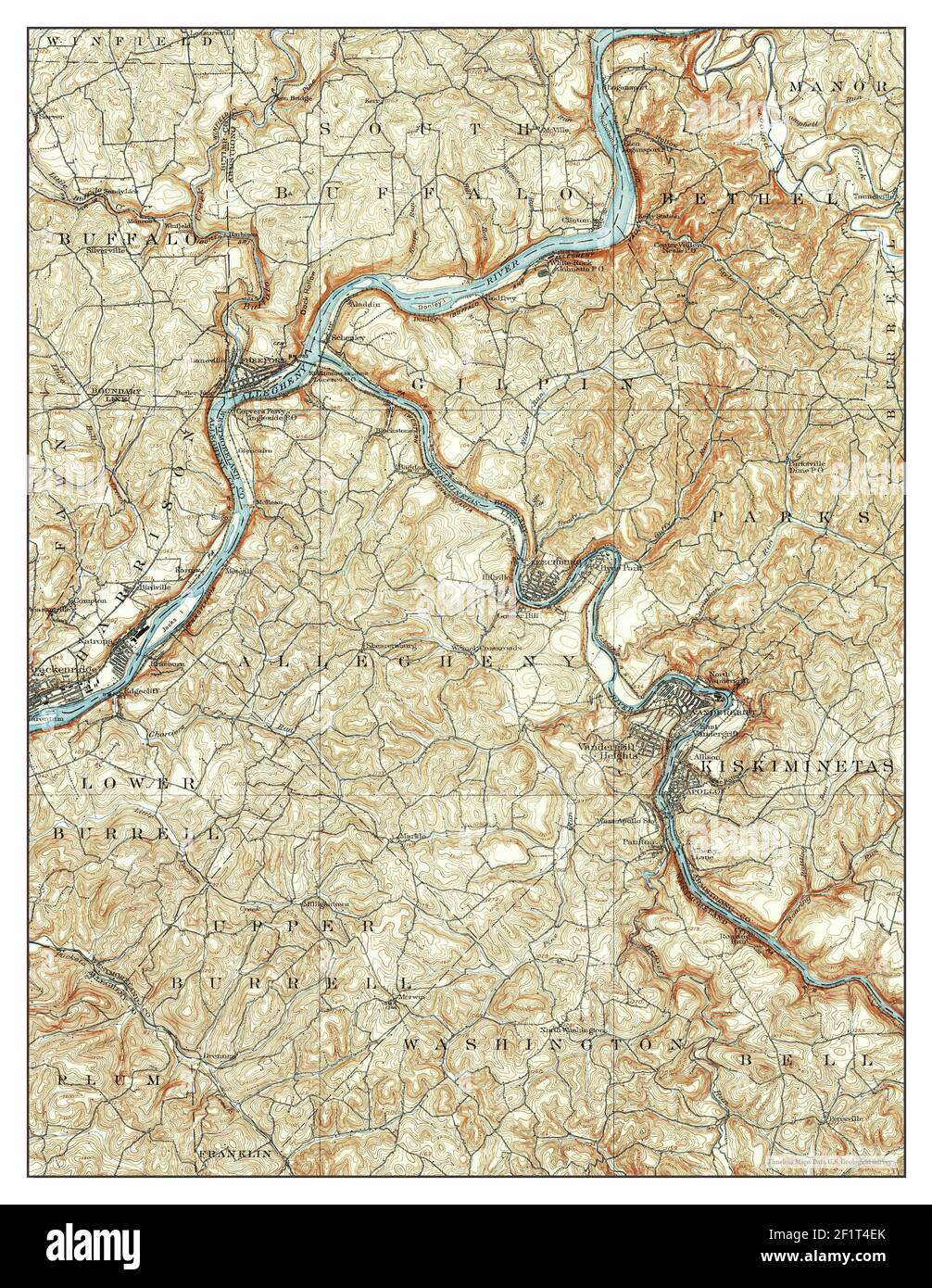 Freeport, Pennsylvania, map 1907, 162500, United States of America by