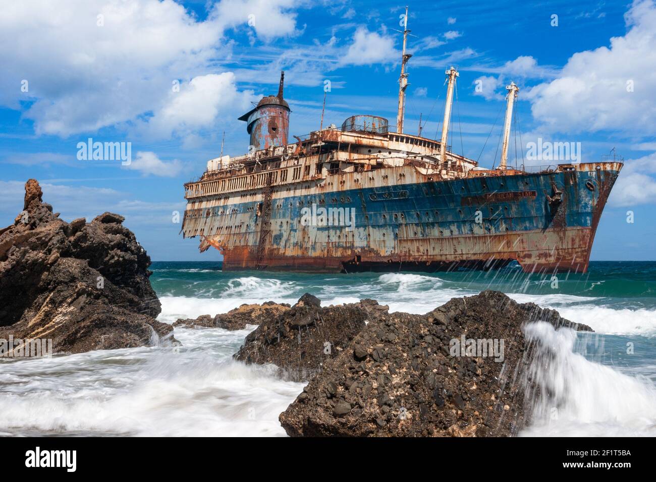 SS American Star shipwreck on Fuerteventura, Canary Islands, Spain