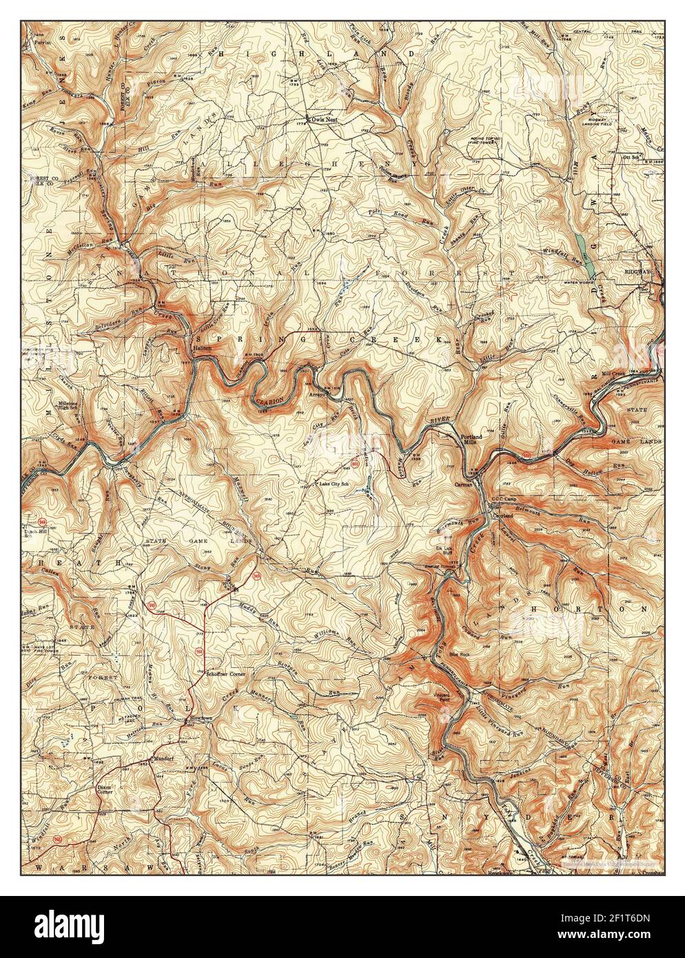 Hallton, Pennsylvania, map 1943, 162500, United States of America by