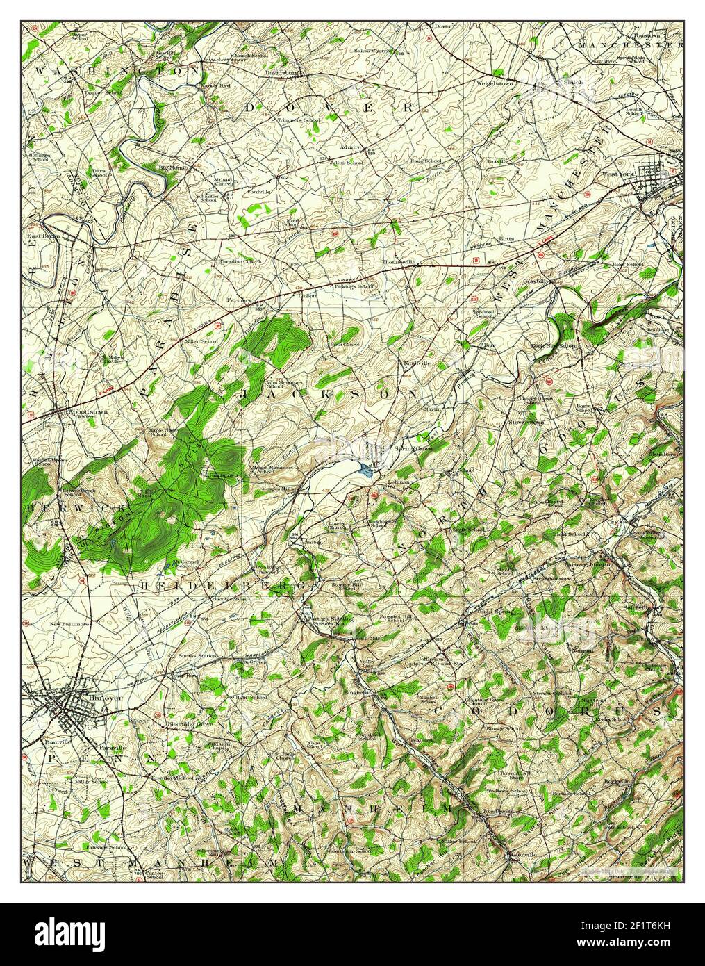 Hanover, Pennsylvania, map 1920, 1:62500, United States of America by Timeless Maps, data U.S. Geological Survey Stock Photo