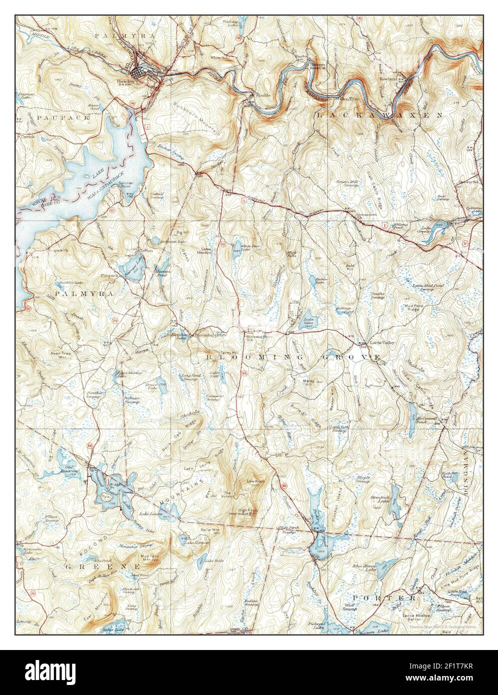 Hawley, Pennsylvania, map 1938, 162500, United States of America by