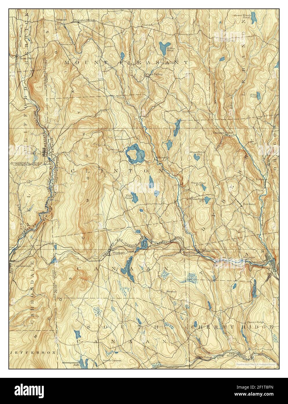 Honesdale, Pennsylvania, map 1892, 162500, United States of America by Timeless Maps, data U.S