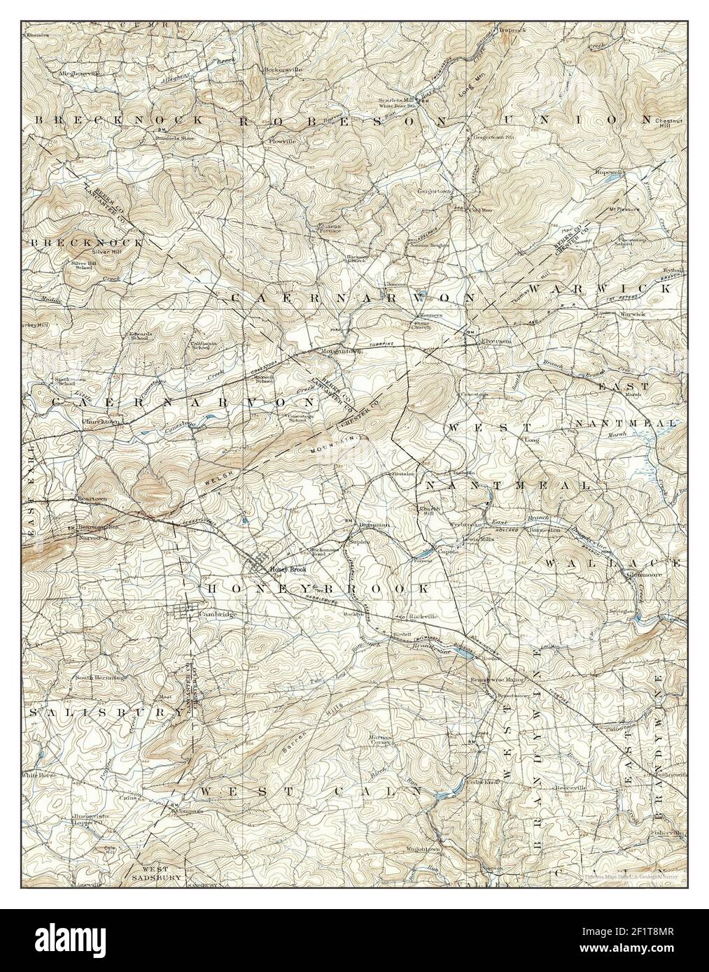 Honey Brook, Pennsylvania, map 1905, 162500, United States of America