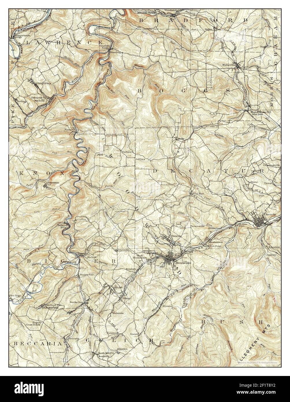 Houtzdale, Pennsylvania, map 1905, 162500, United States of America by Timeless Maps, data U.S