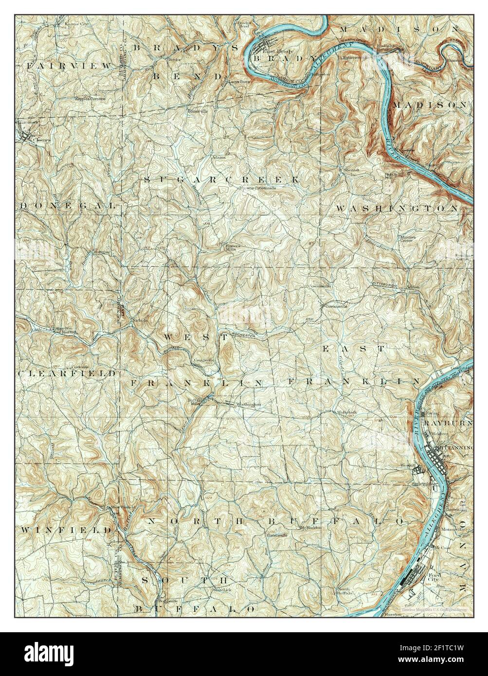 Kittanning, Pennsylvania, map 1900, 162500, United States of America by Timeless Maps, data U.S