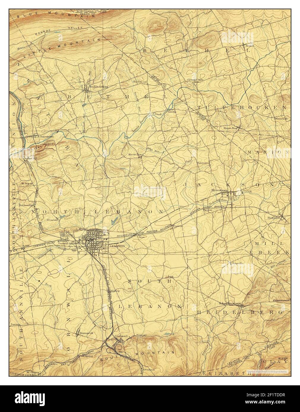 Lebanon, Pennsylvania, map 1899, 1:62500, United States of America by 