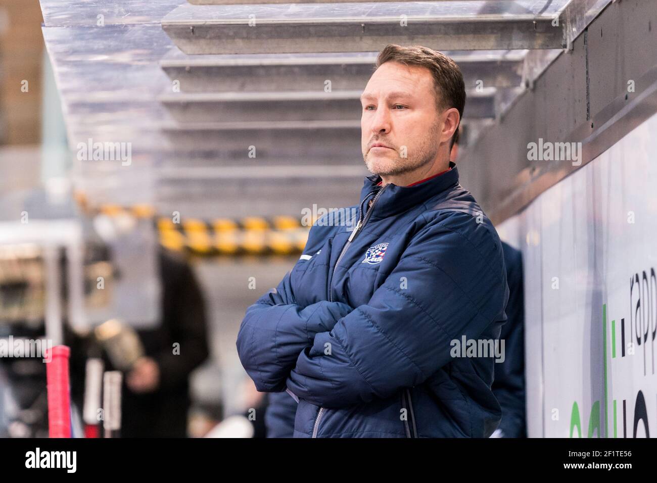 Rapperswil, St. Gallen. 09th Mar, 2021. March 9th, 2021, Rapperswil, St.Galler Kantonalbank Arena, National League: SC Rapperswil-Jona Lakers - ZSC Lions, coach Jeff Tomlinson (Lakers) (Switzerland/Croatia OUT) Credit: SPP Sport Press Photo. /Alamy Live News Stock Photo