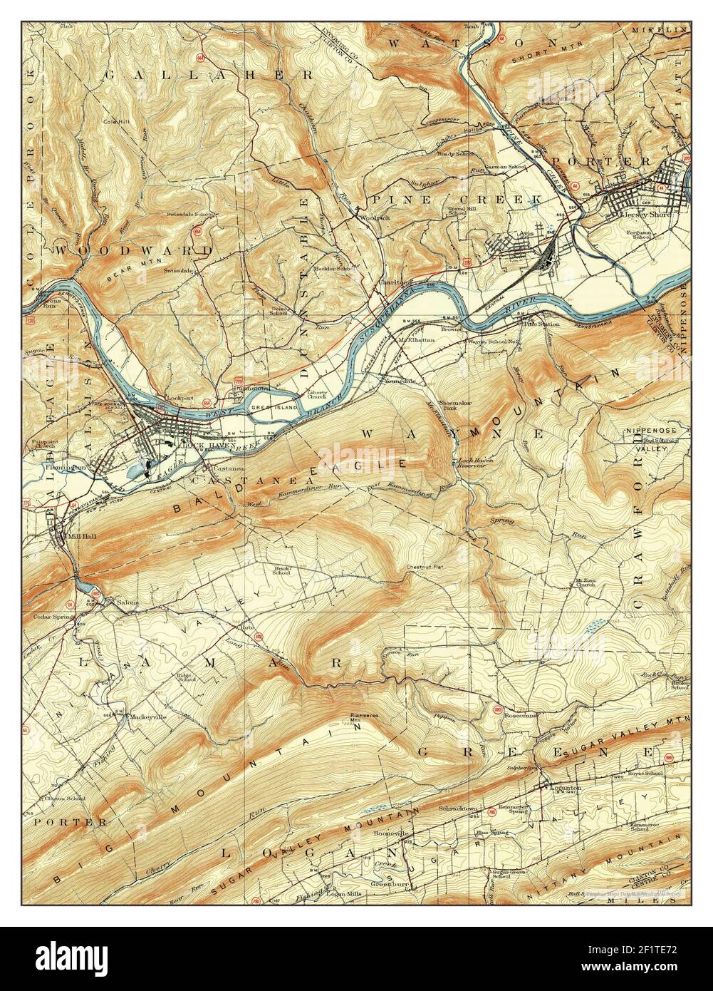 Lock Haven, Pennsylvania, map 1923, 162500, United States of America