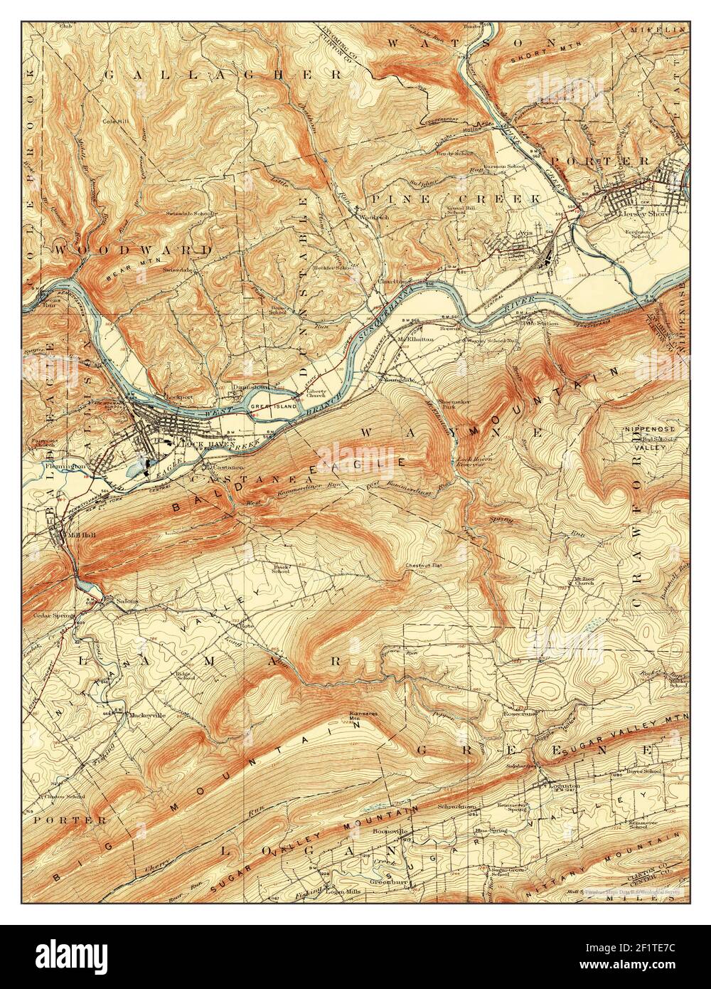 Lock Haven, Pennsylvania, map 1923, 162500, United States of America