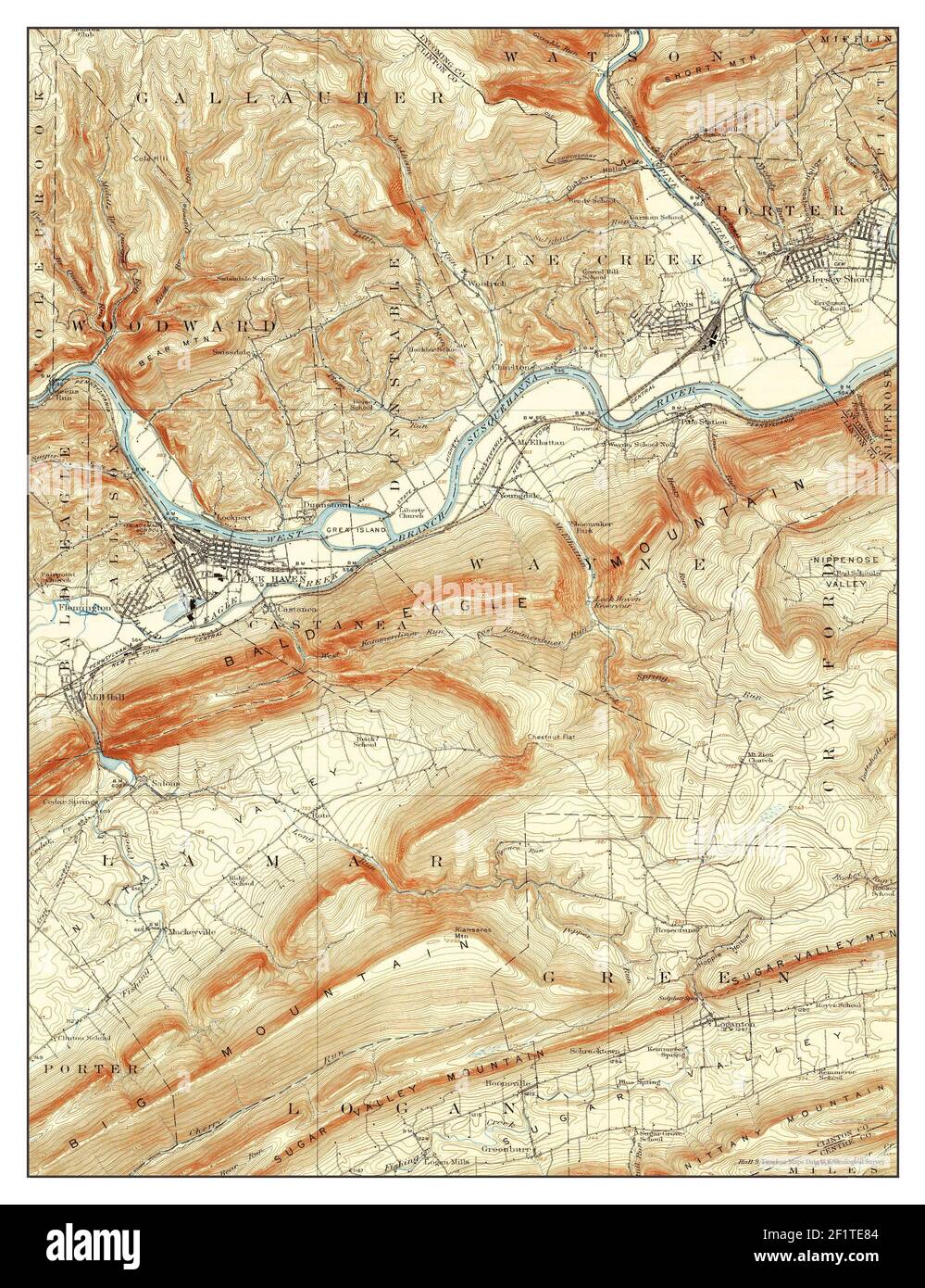 Lock Haven, Pennsylvania, map 1923, 162500, United States of America