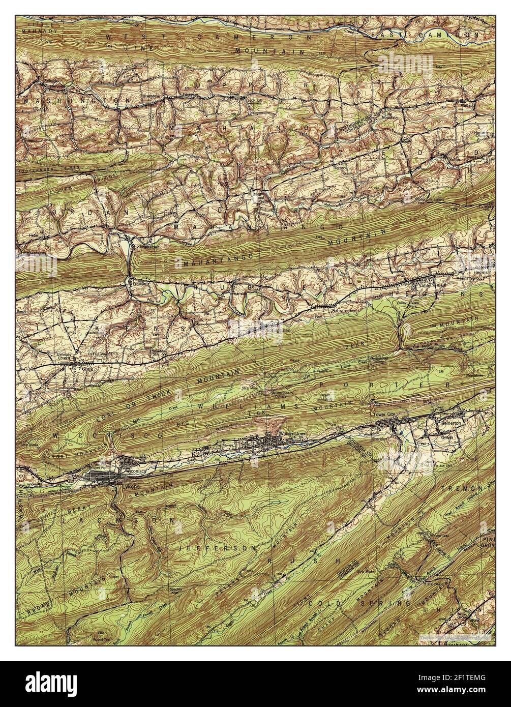 Lykens, Pennsylvania, map 1943, 162500, United States of America by Timeless Maps, data U.S
