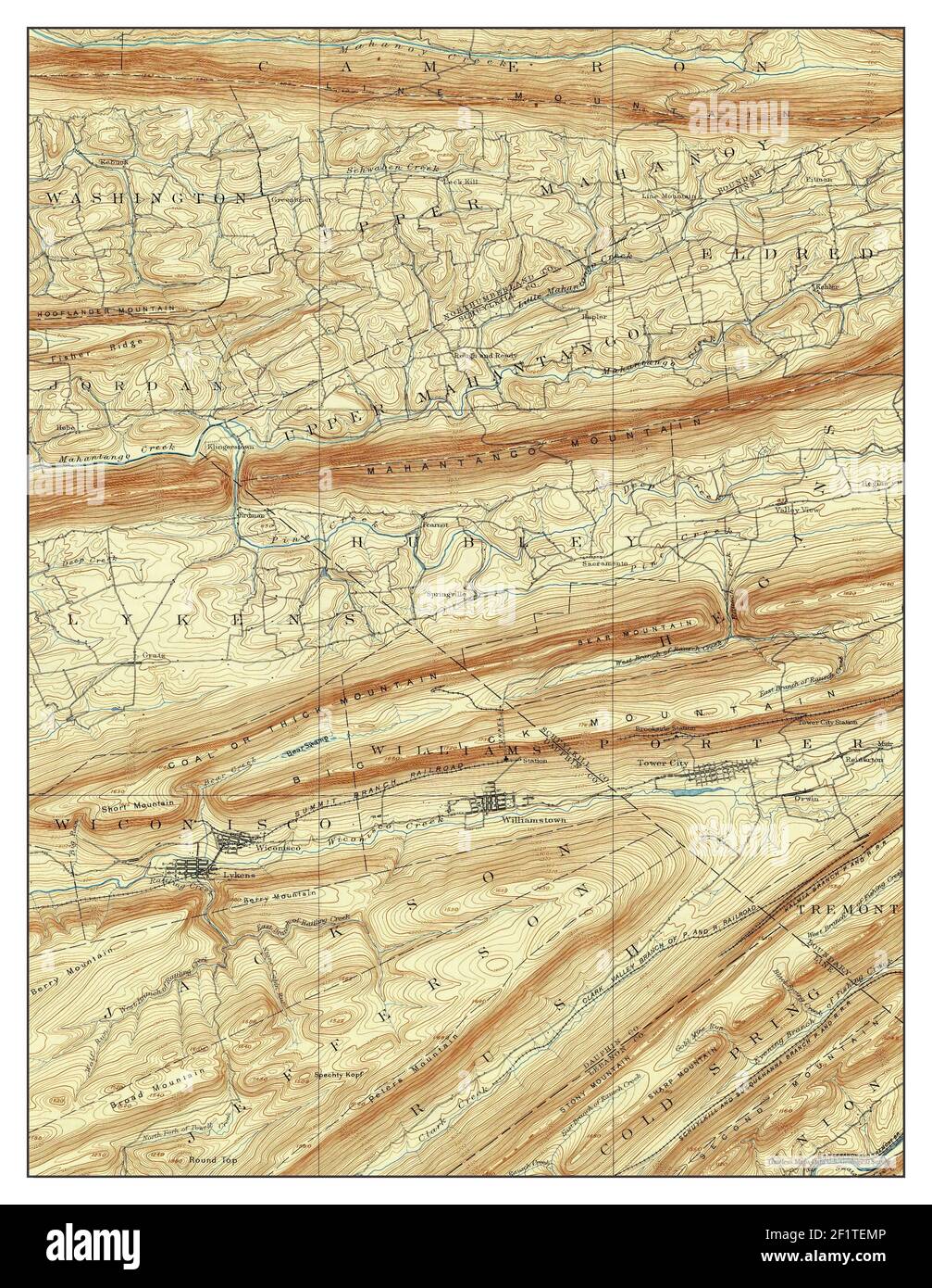 Lykens, Pennsylvania, map 1893, 162500, United States of America by