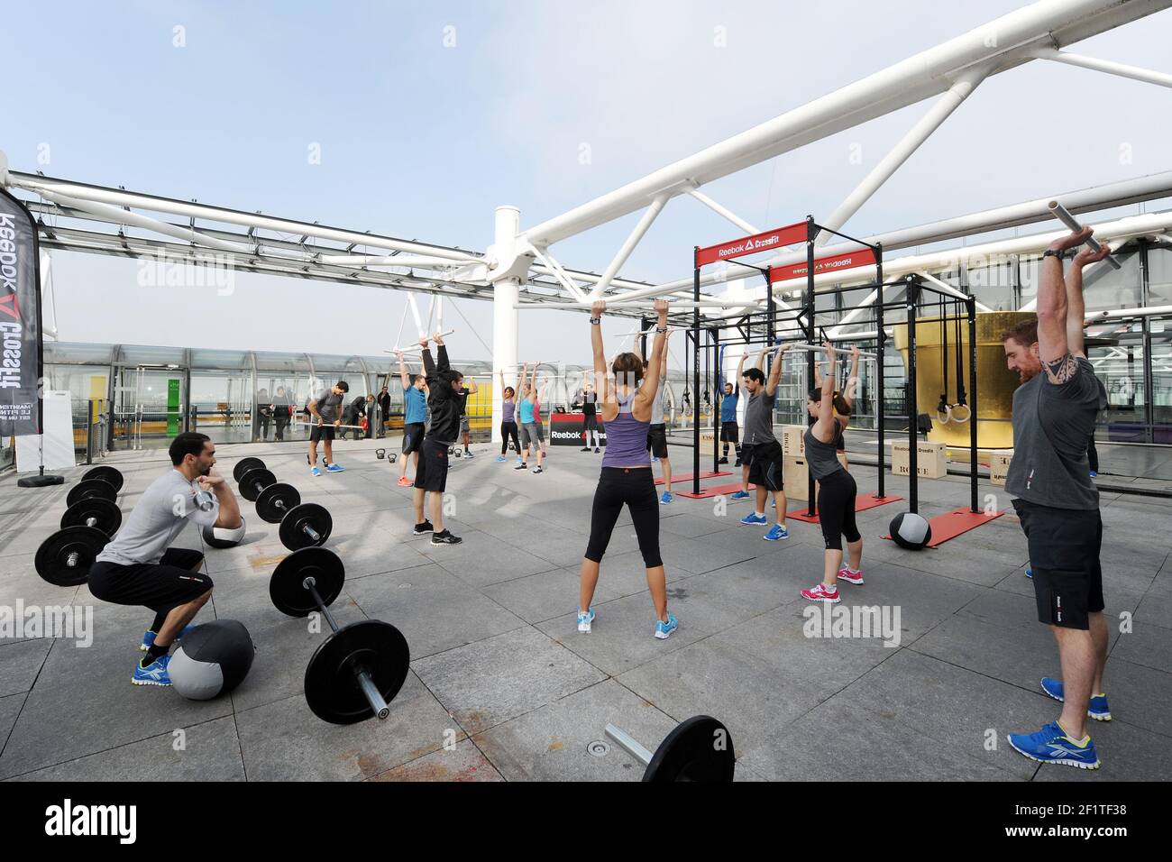 MISCS CROSSFIT REEBOK BEAUBOURG PARIS FRA 13 03 2012 PHOTO PHILIPPE MILLEREAU KMSP DPPI ERIC TUDOR Stock Photo Alamy