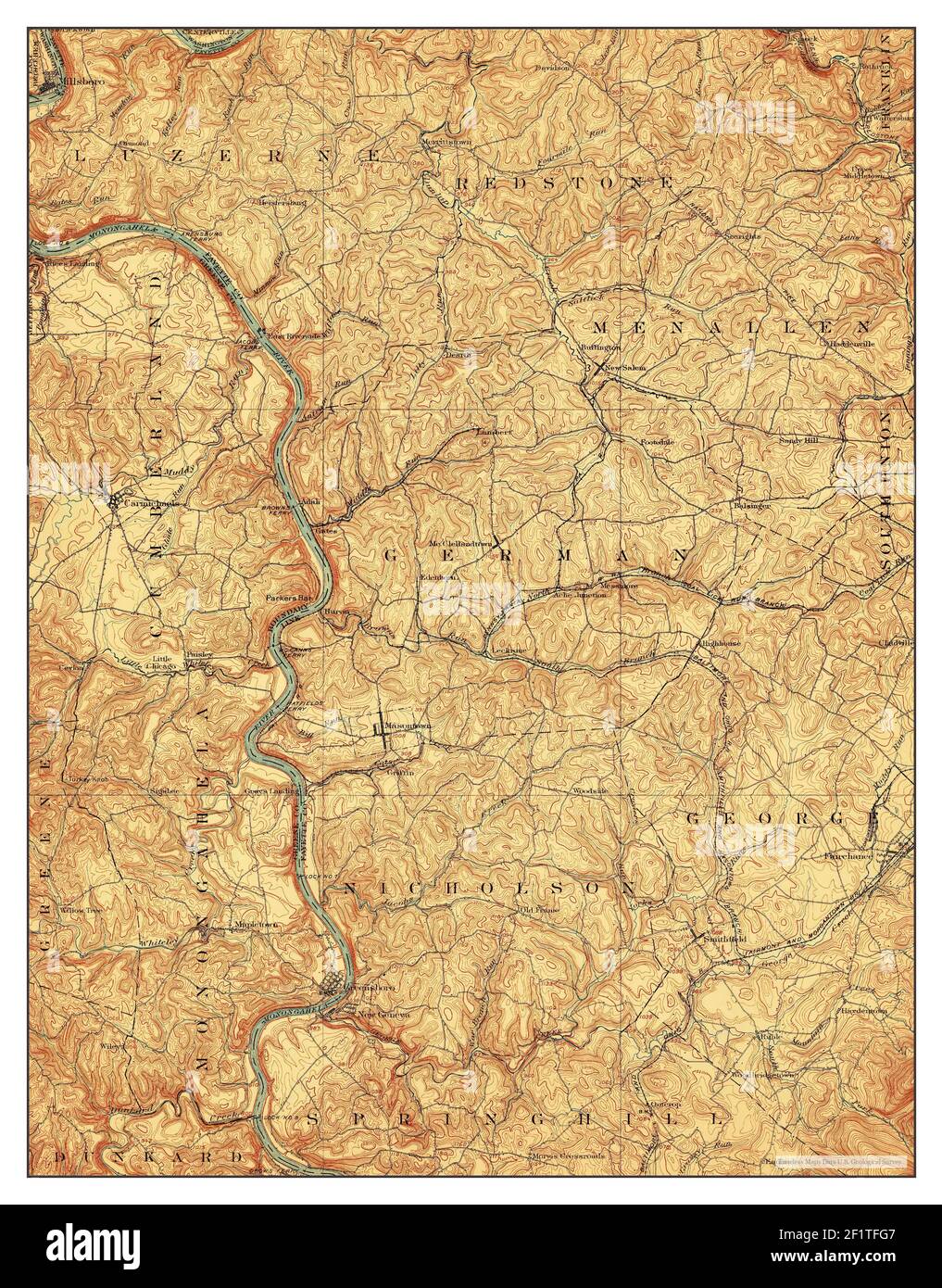 Masontown, Pennsylvania, map 1903, 162500, United States of America by