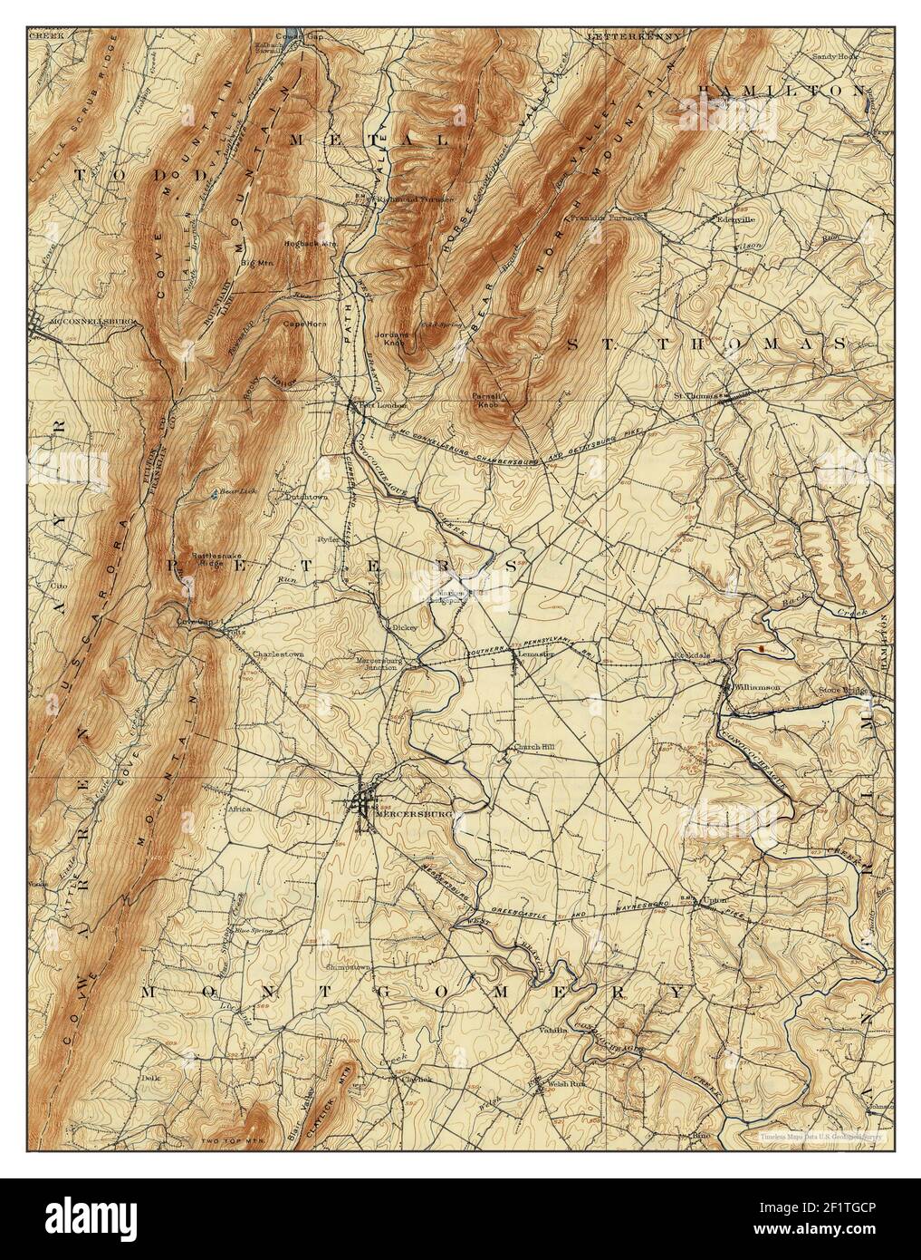 Mercersburg, Pennsylvania, map 1902, 162500, United States of America