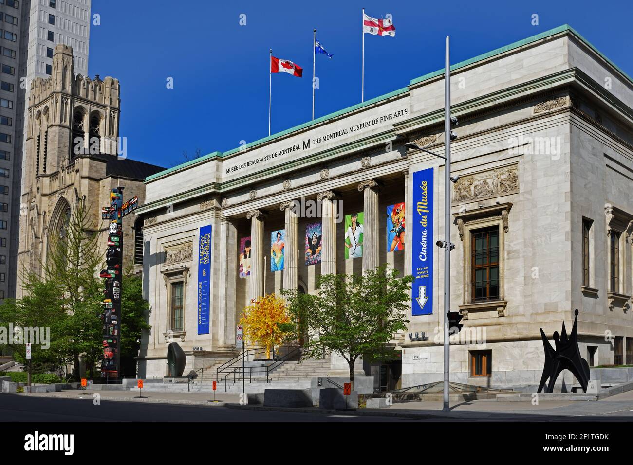 Montreal Museum of Fine Arts or Musee des Beaux-Arts,  Sherbrooke St Montreal, Canada, Canadian, Province, Quebec. ( Montreal's most prestigious museum has been building its fine arts collection for over 150 years. famous artists such as Rembrandt, El Greco, Renoir, Cézanne and Picasso. Other interesting members of the museum's collection include 18th-century English porcelain, items from the First World War. ) Stock Photo