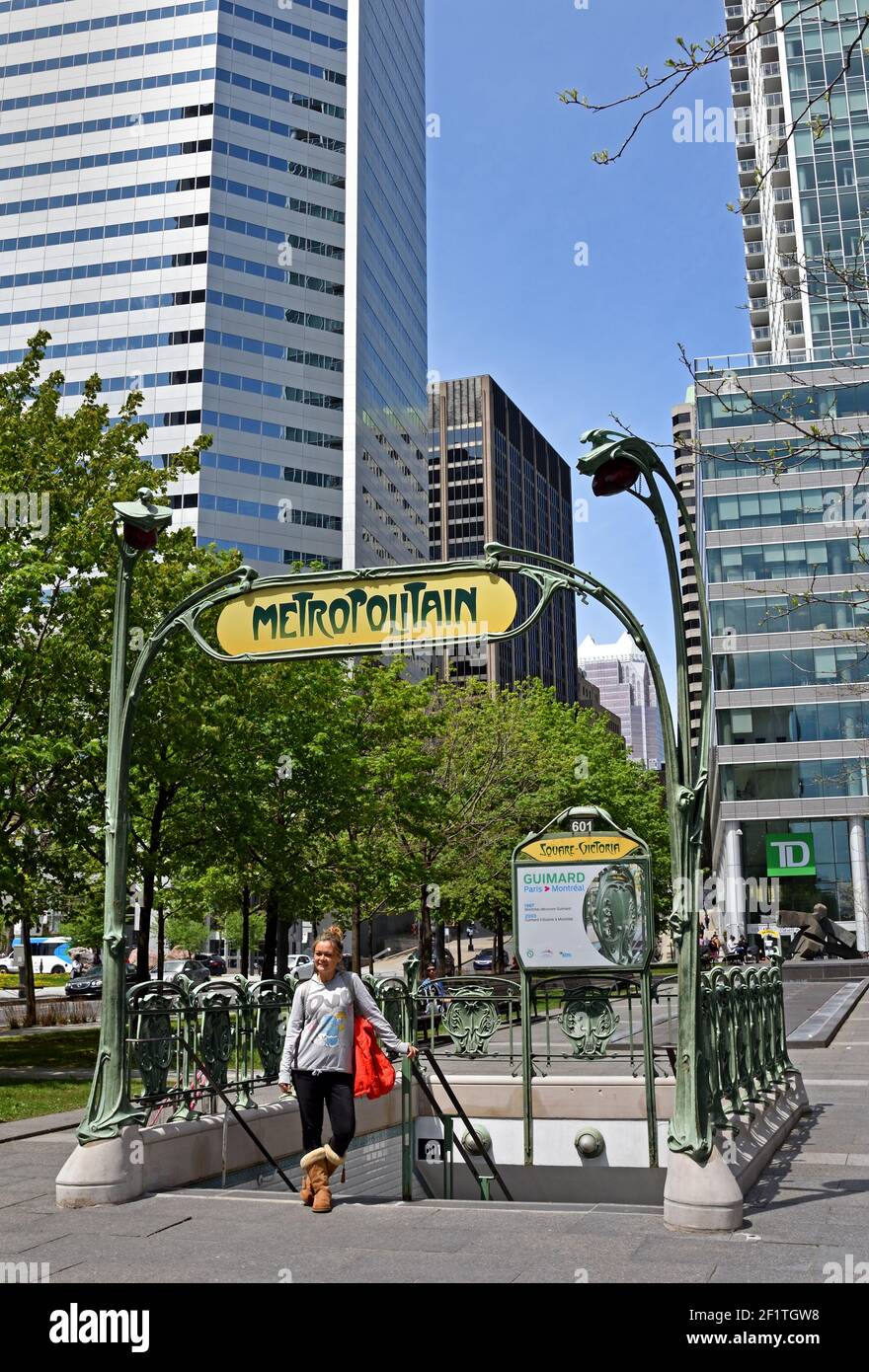 Metropolitan Sign At The Victoria Park in Montreal, Canada, Canadian