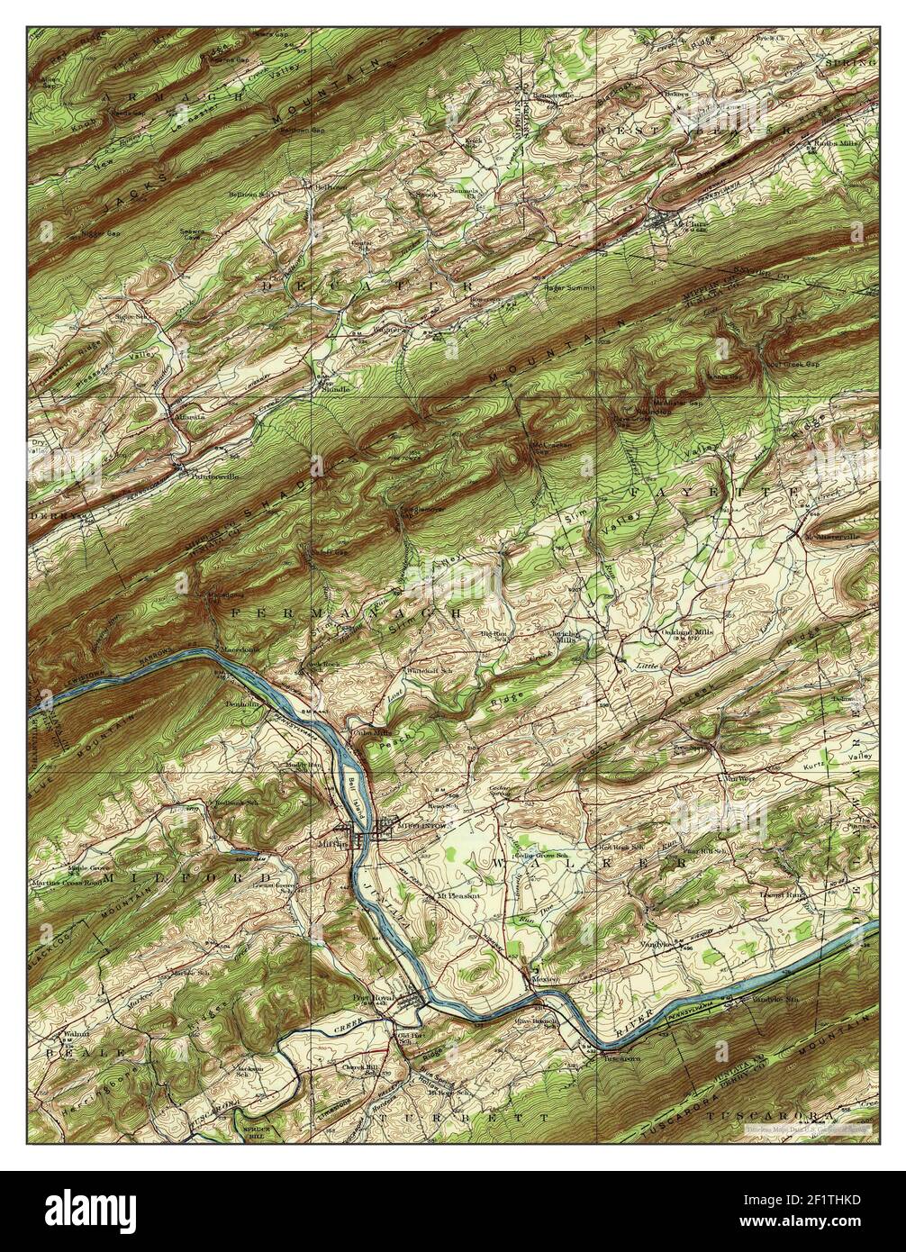 Mifflintown, Pennsylvania, map 1937, 162500, United States of America