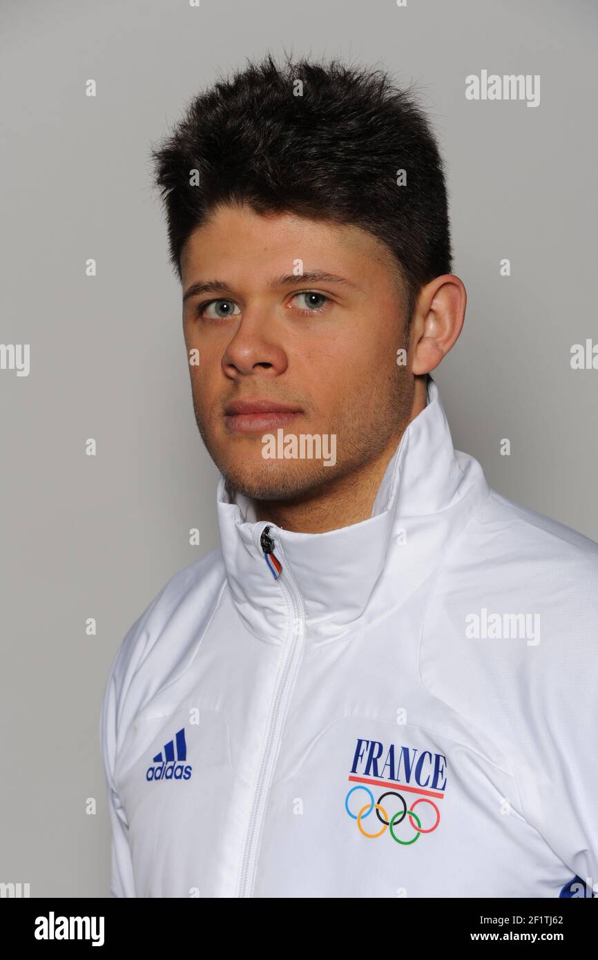 OLYMPIC GAMES - LONDON 2012 - FRENCH ATHLETES PORTRAITS - PARIS (FRA) - 21/03/2012 - PHOTO PHILIPPE MILLEREAU / KMSP / DPPI - TRACK CYCLING - MEN - QUENTIN LAFARGUE Stock Photo