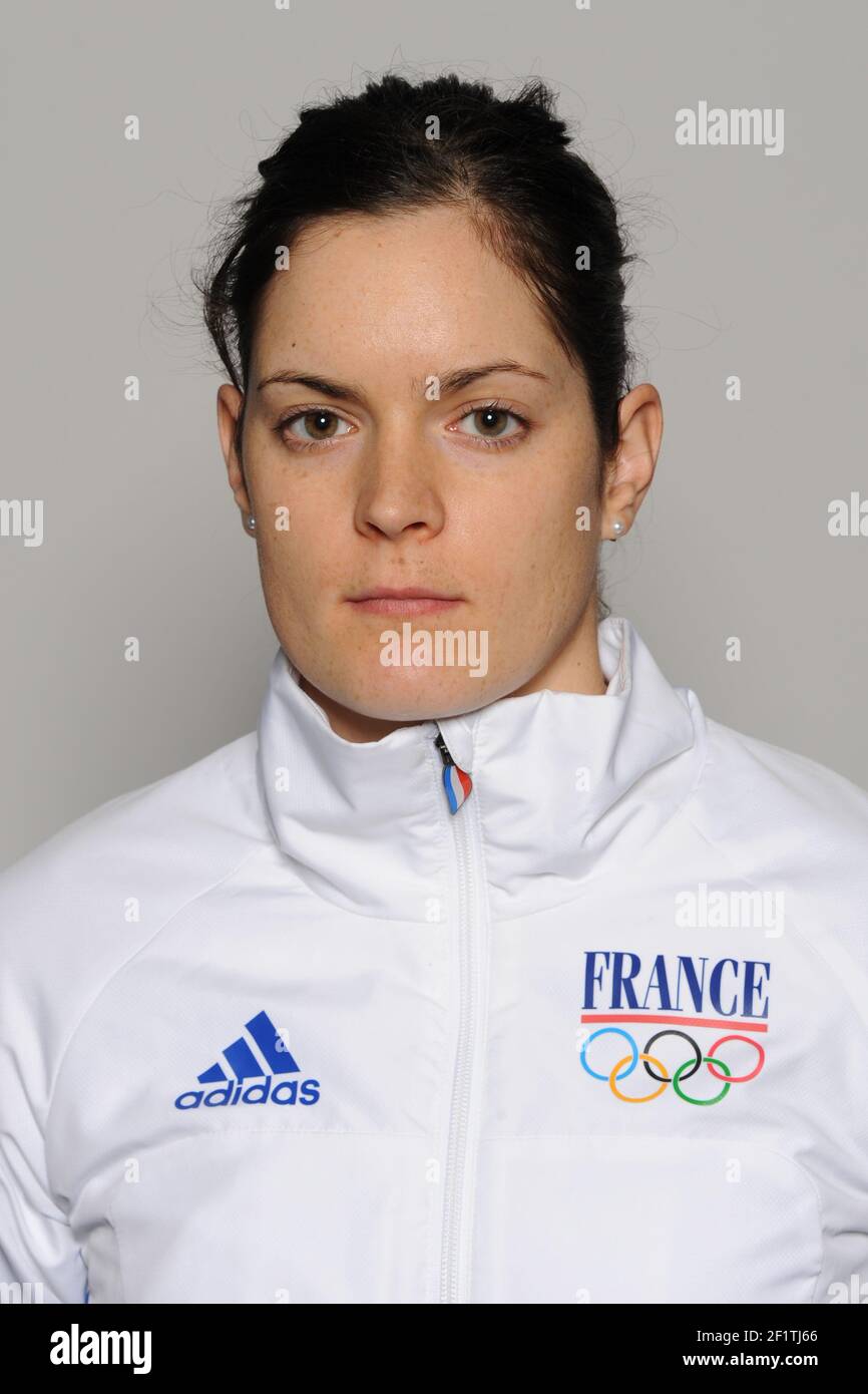 OLYMPIC GAMES - LONDON 2012 - FRENCH ATHLETES PORTRAITS - PARIS (FRA) - 21/03/2012 - PHOTO PHILIPPE MILLEREAU / KMSP / DPPI - TRACK CYCLING - WOMEN - VIRGINIE CUEFF Stock Photo