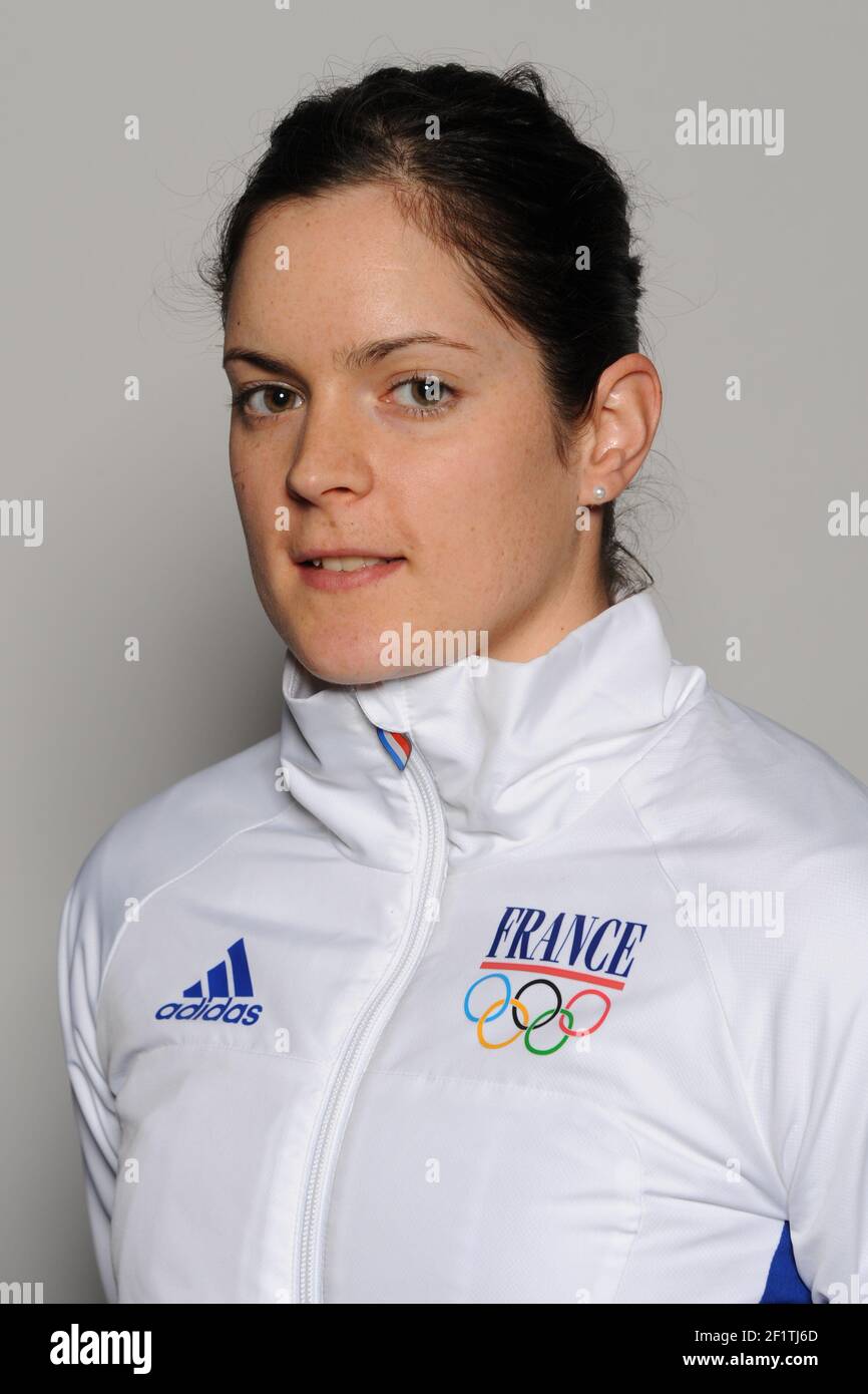 OLYMPIC GAMES - LONDON 2012 - FRENCH ATHLETES PORTRAITS - PARIS (FRA) - 21/03/2012 - PHOTO PHILIPPE MILLEREAU / KMSP / DPPI - TRACK CYCLING - WOMEN - VIRGINIE CUEFF Stock Photo