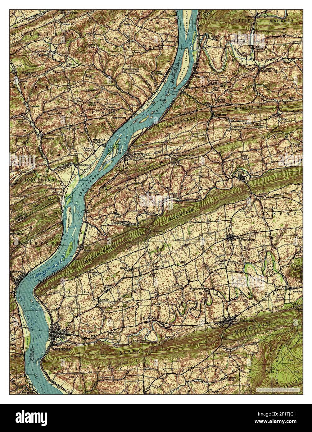 Millersburg, Pennsylvania, map 1943, 162500, United States of America