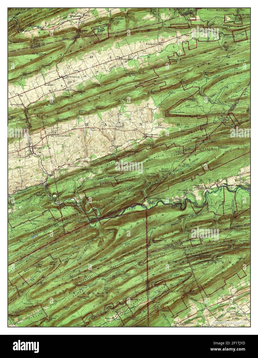 Millheim, Pennsylvania, map 1941, 162500, United States of America by