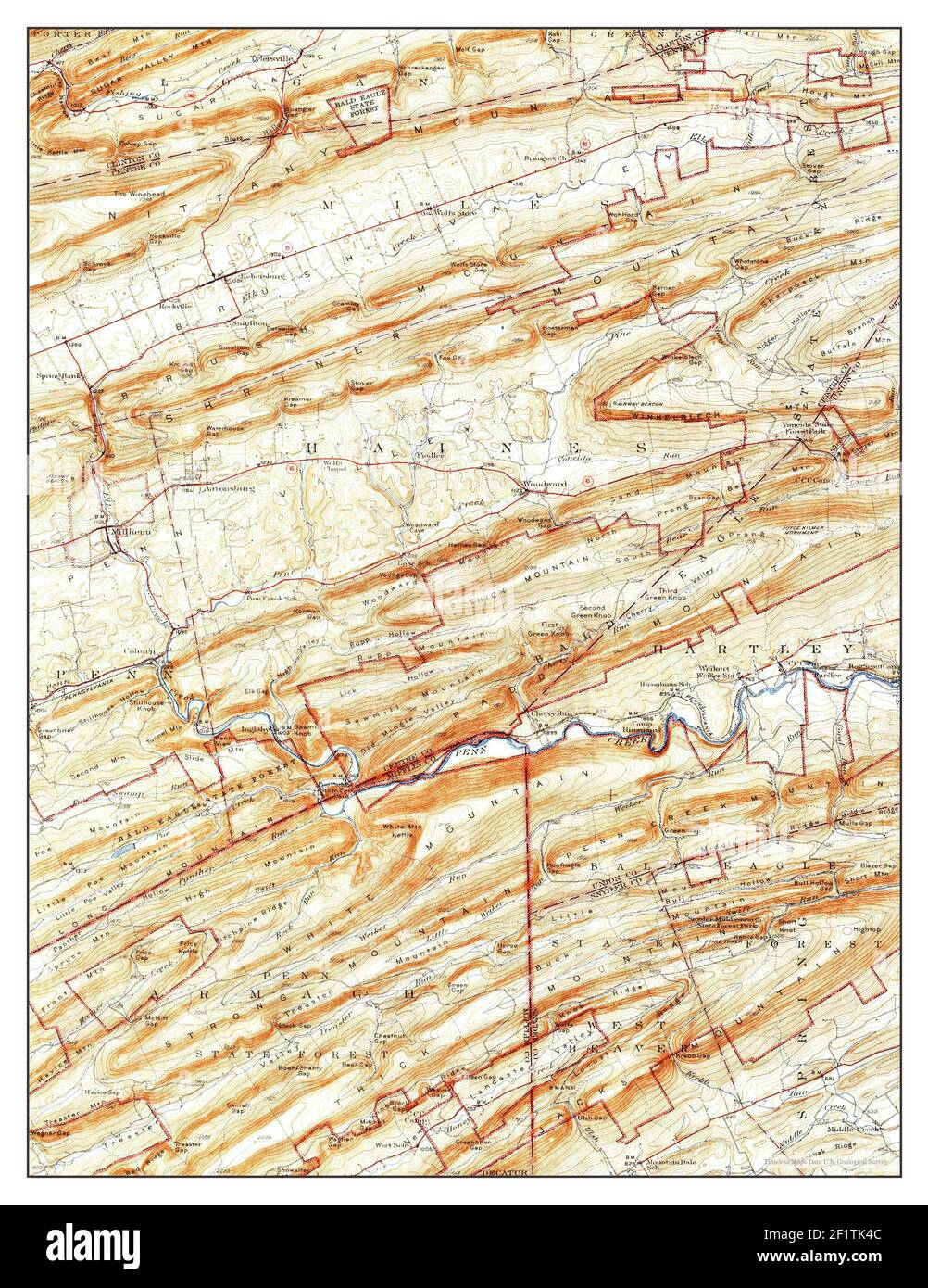 Millheim, Pennsylvania, map 1941, 162500, United States of America by