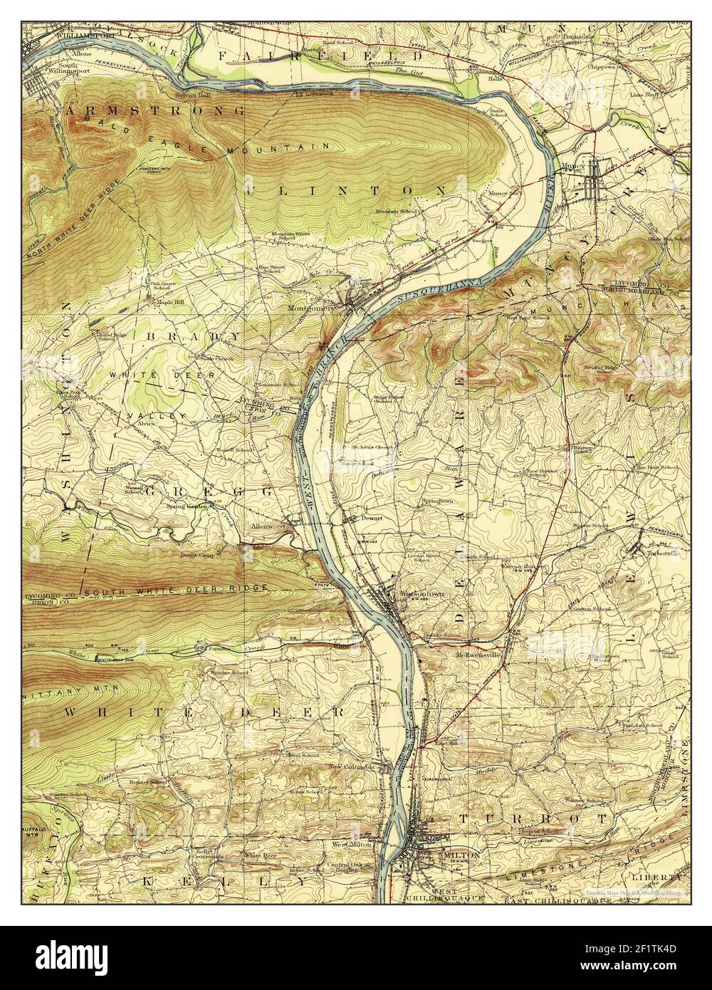 Milton, Pennsylvania, map 1924, 162500, United States of America by