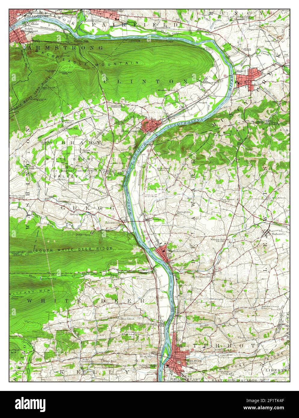 Milton pennsylvania map Cut Out Stock Images & Pictures Alamy