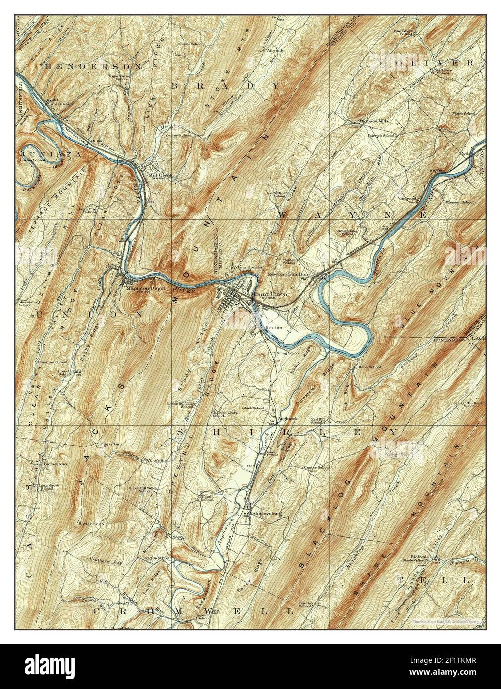 Mt Union, Pennsylvania, map 1924, 162500, United States of America by