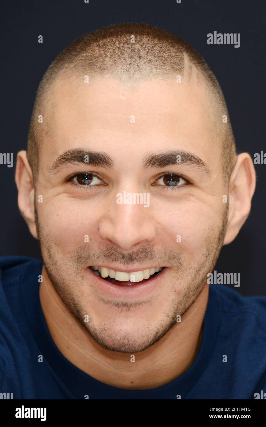 FOOTBALL KARIM BENZEMA PRESS CONFERENCE AND ADIDAS CONTRACT SIGNATURE ADIDAS STORE CHAMPS