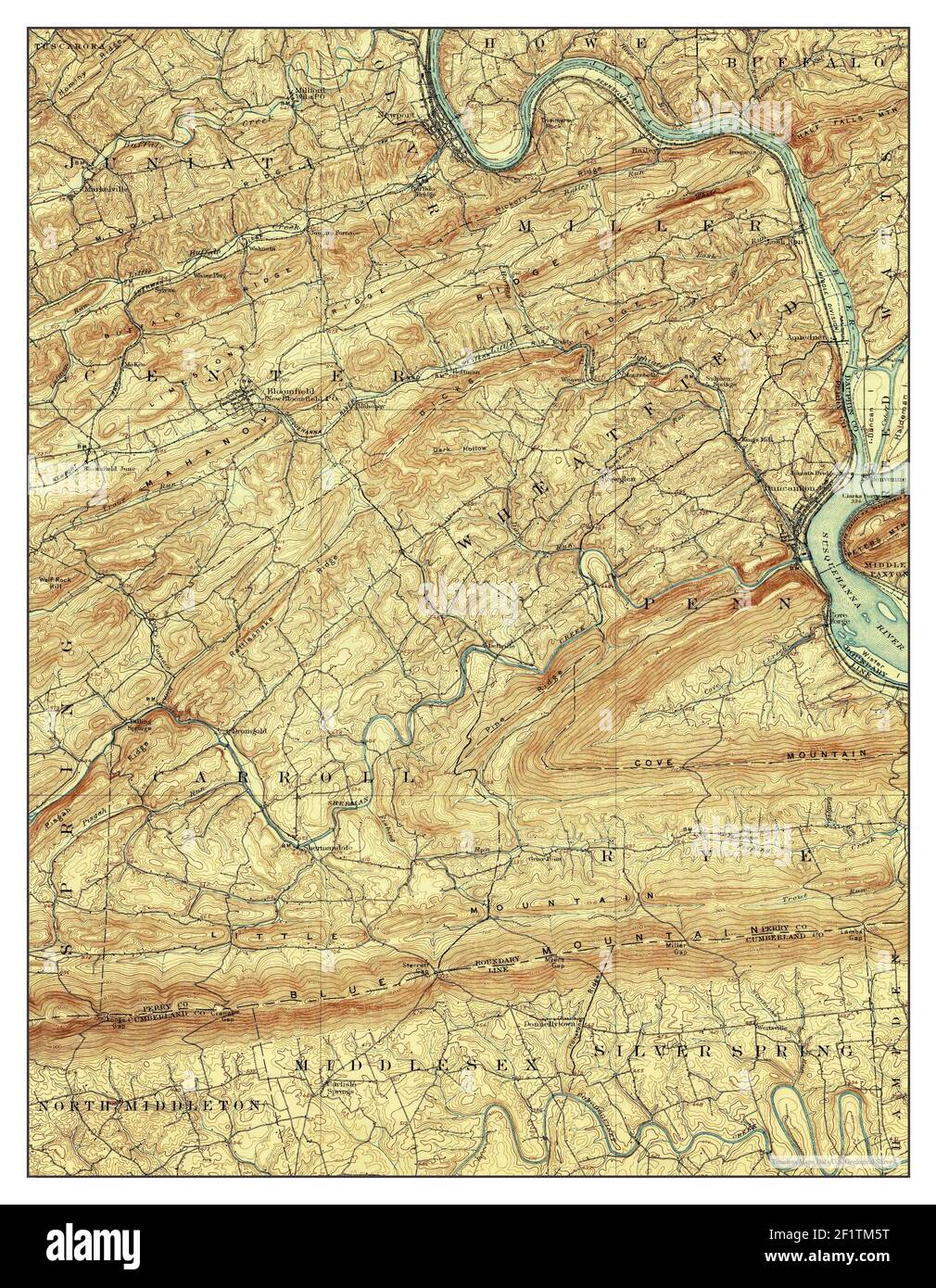 New Bloomfield, Pennsylvania, map 1907, 162500, United States of