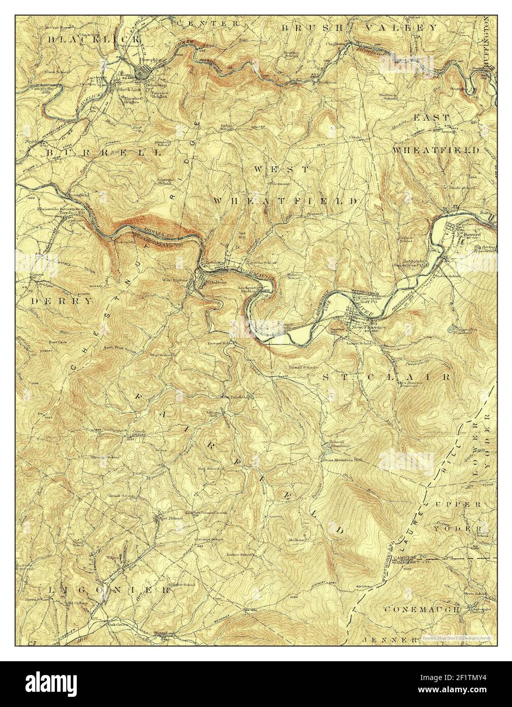 New Florence, Pennsylvania, map 1922, 162500, United States of America by Timeless Maps, data U