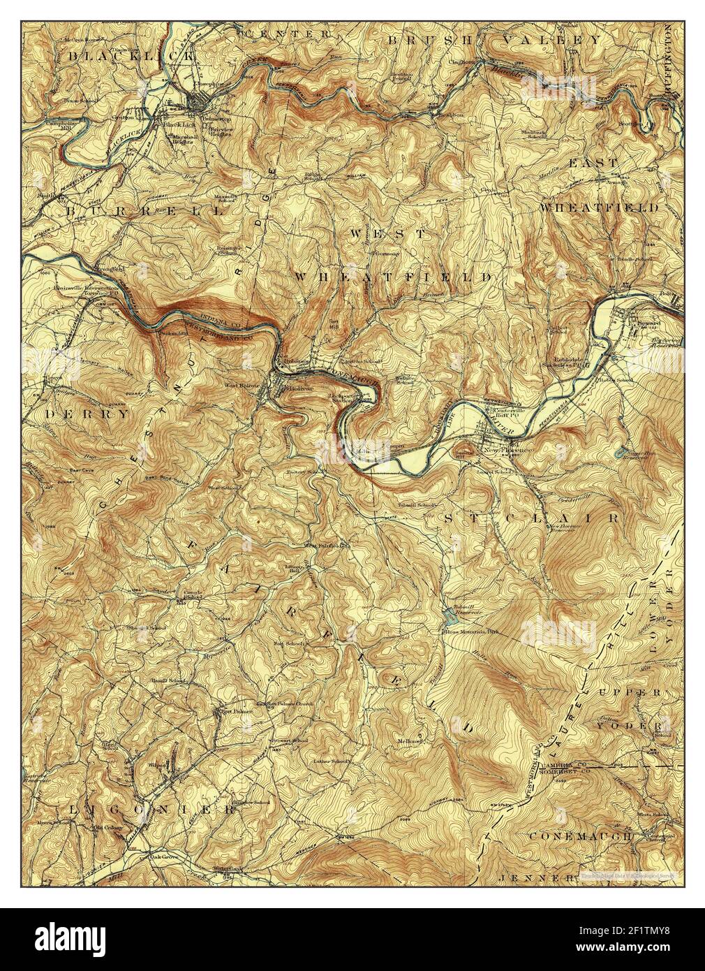 New Florence, Pennsylvania, map 1922, 162500, United States of America
