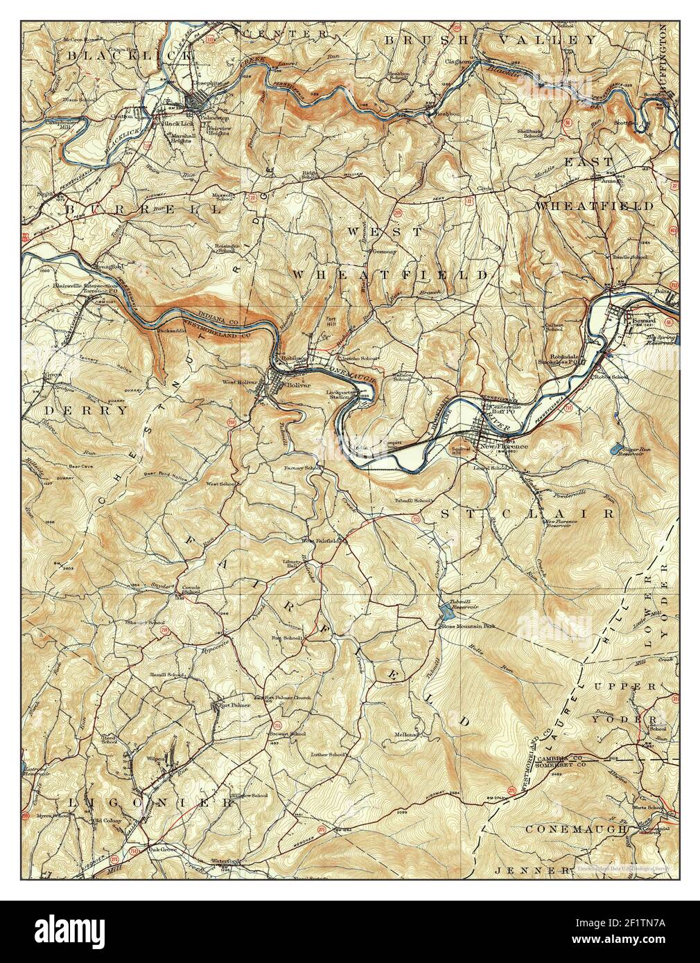 Map of florence pennsylvania hires stock photography and images Alamy