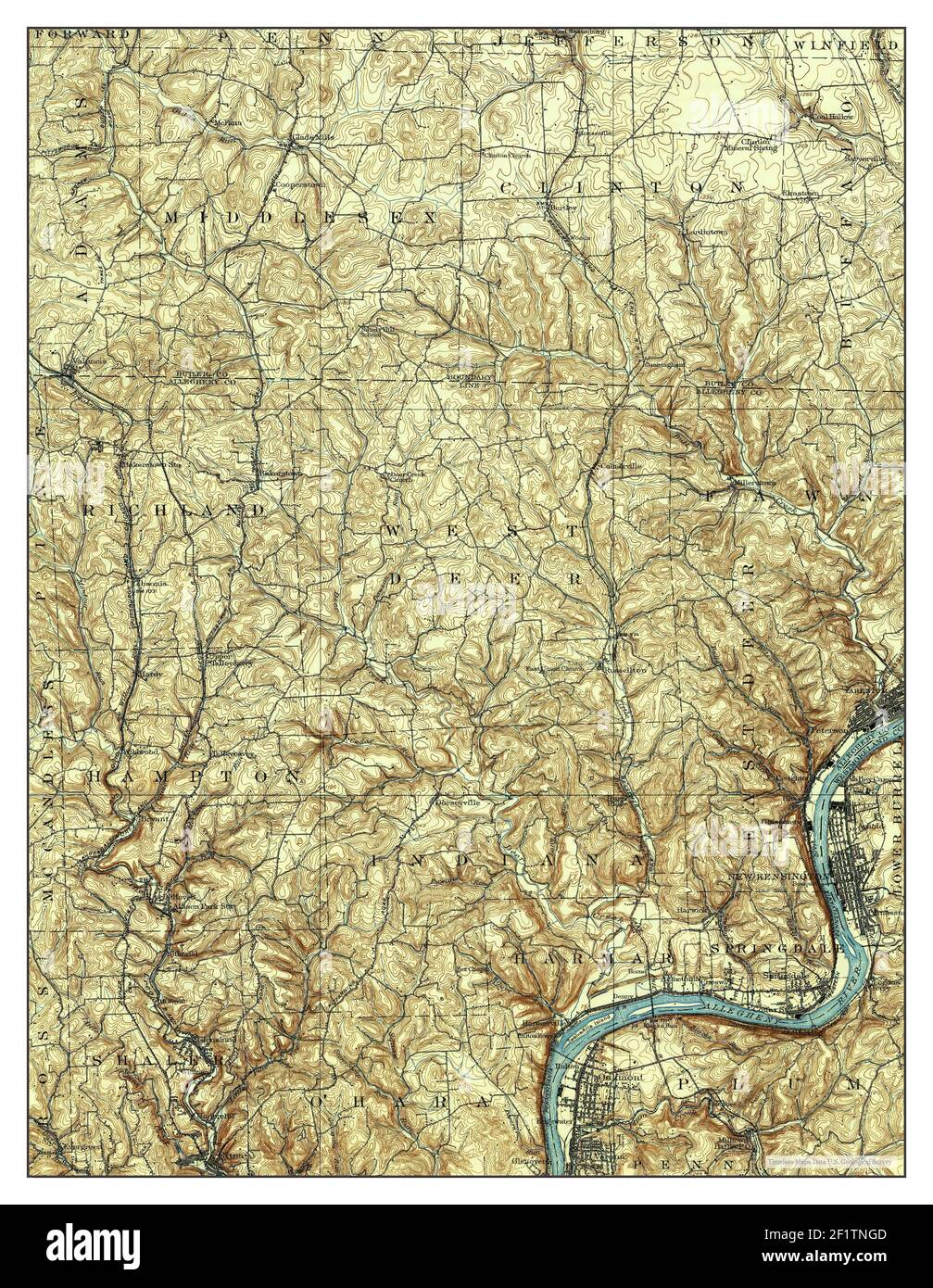 New Kensington, Pennsylvania, map 1910, 162500, United States of