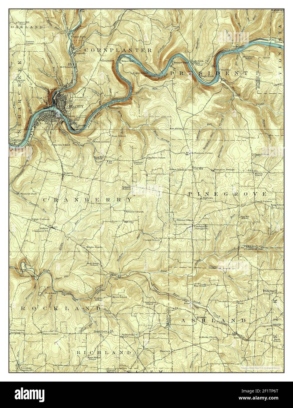 Oil City, Pennsylvania, map 1924, 162500, United States of America by