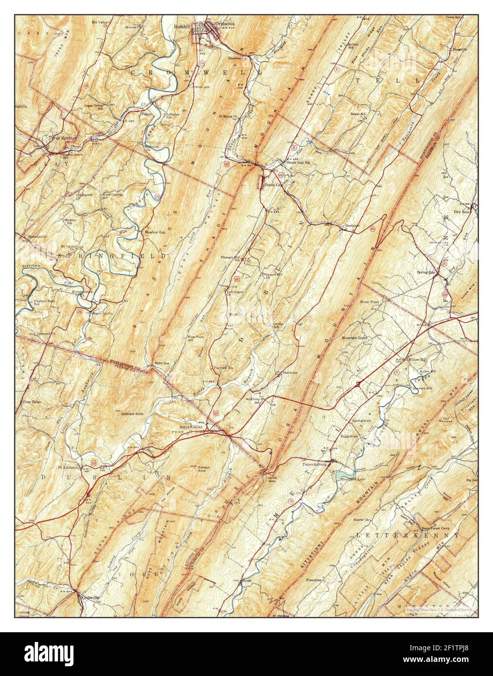 Orbisonia, Pennsylvania, map 1940, 162500, United States of America by