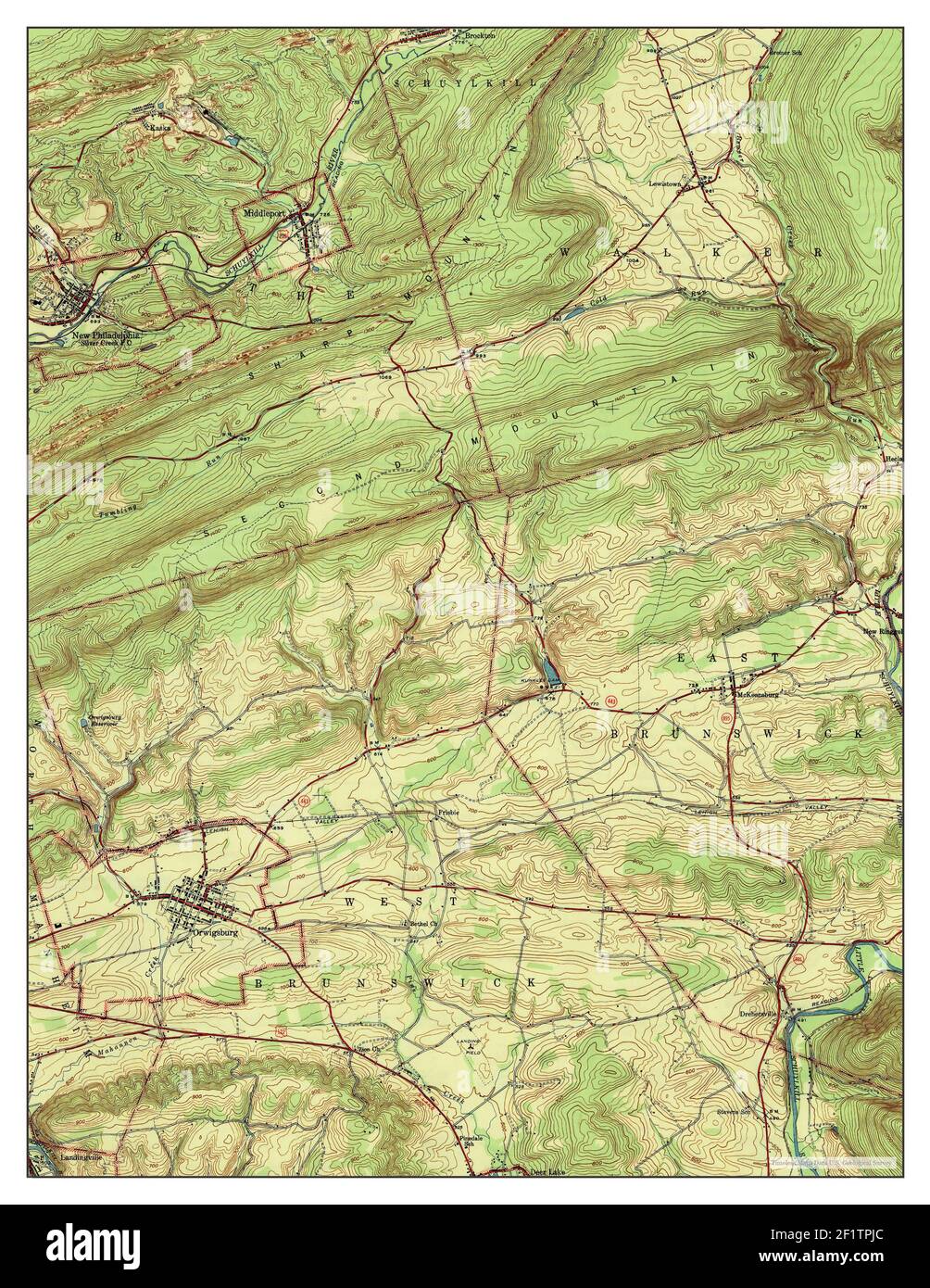 Orwigsburg, Pennsylvania, map 1947, 131680, United States of America